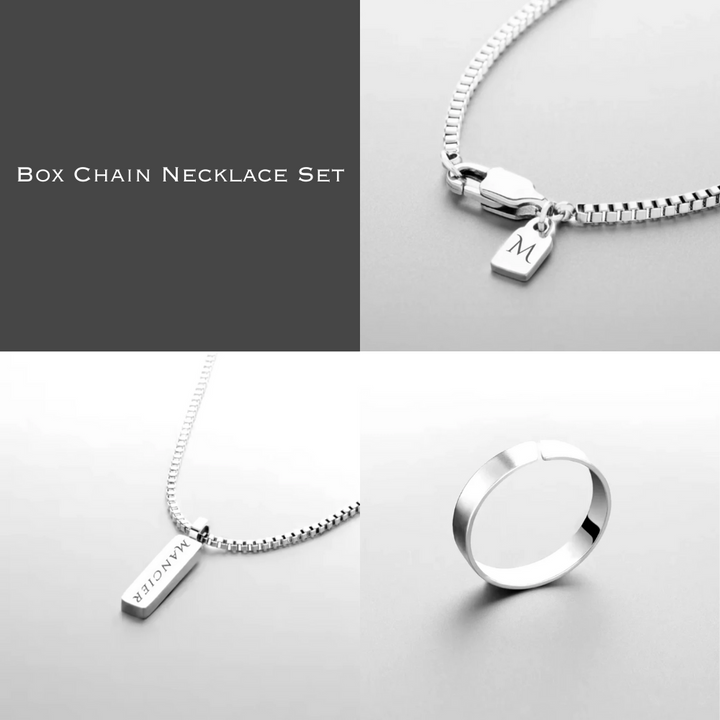 BOX CHAIN NECKLACE SET