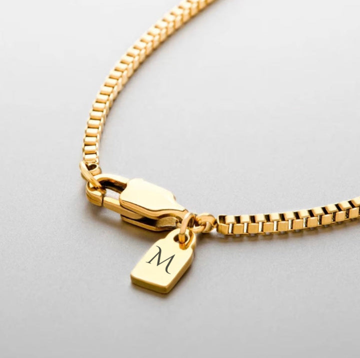 BOX CHAIN NECKLACE GOLD