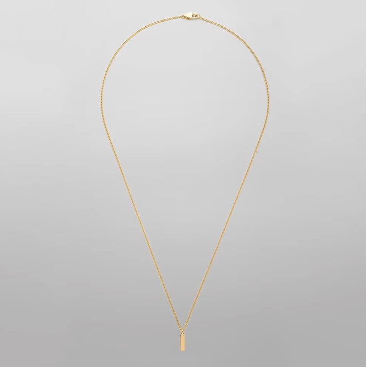 TOTEM PENDANT MINIMAL NECKLACE GOLD