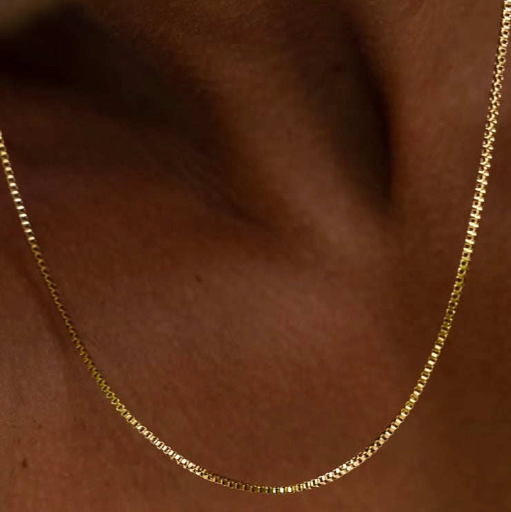 BOX CHAIN NECKLACE GOLD