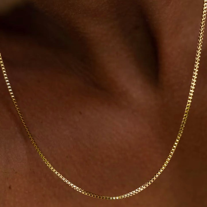 BOX CHAIN NECKLACE GOLD