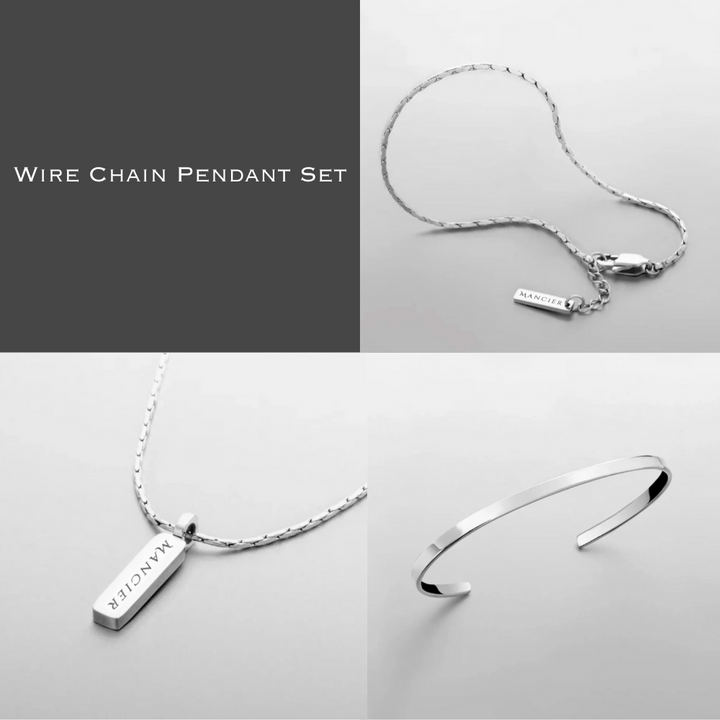 WIRE CHAIN PENDANT SET